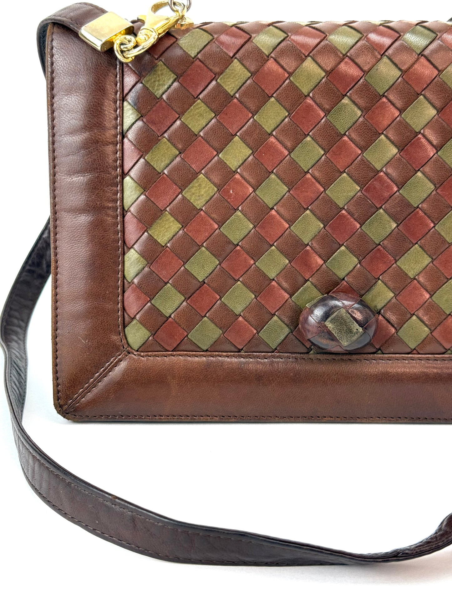 Bottega Veneta Turnlock Intrecciato Bag