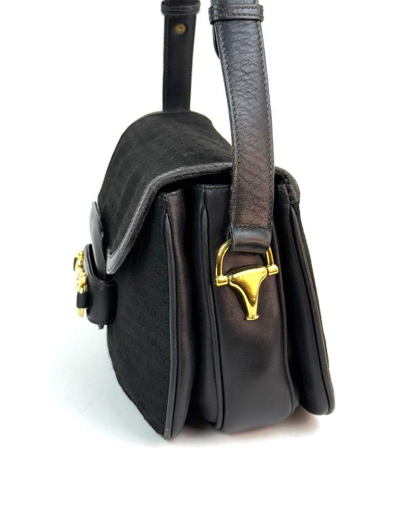 Gucci Horsebit 1955 GG Canvas Shoulder Bag