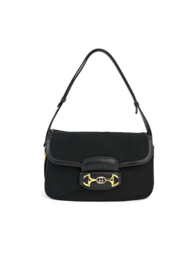 Gucci Horsebit 1955 GG Canvas Shoulder Bag
