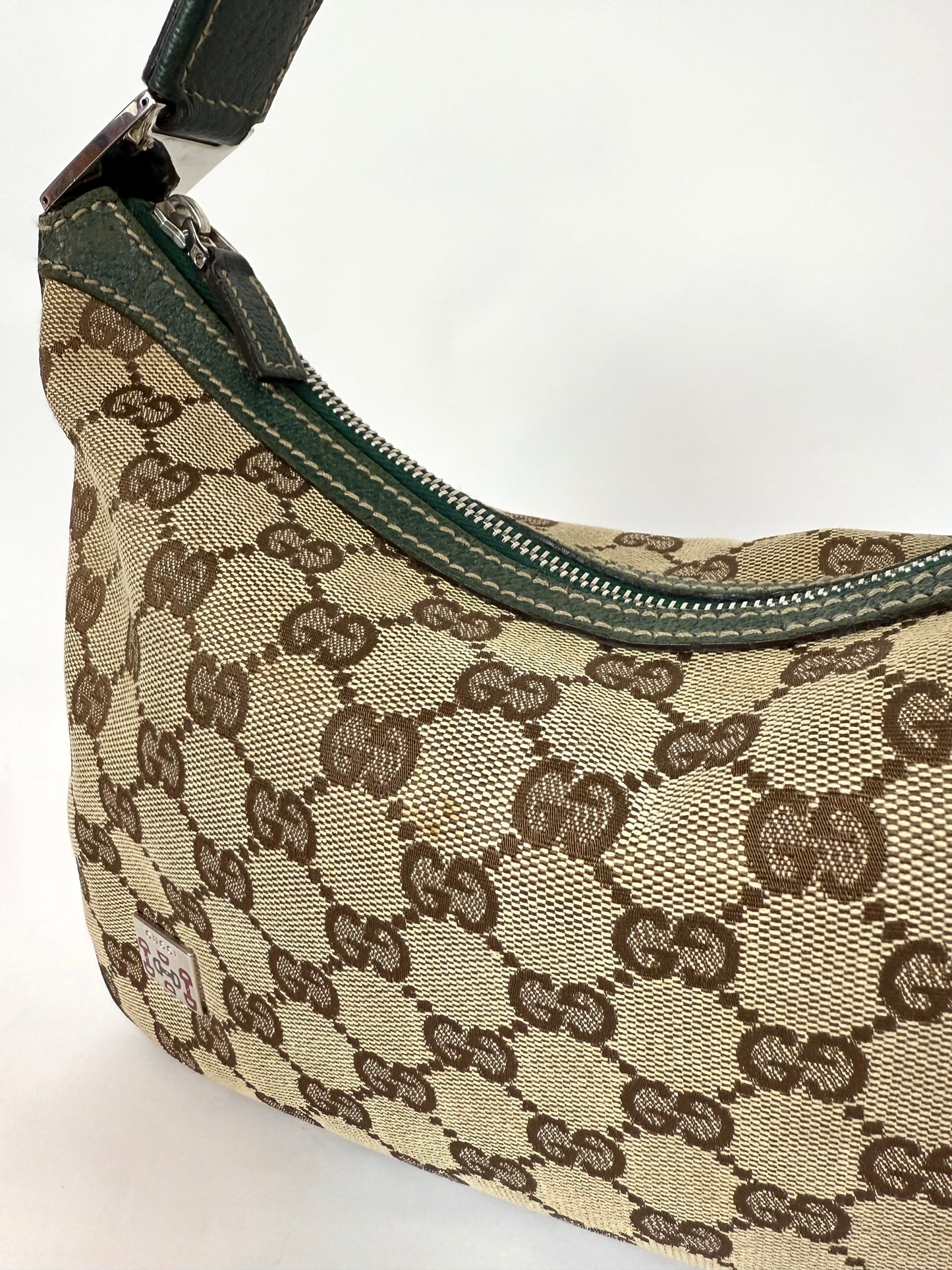 Gucci GG Canvas Web Baguette