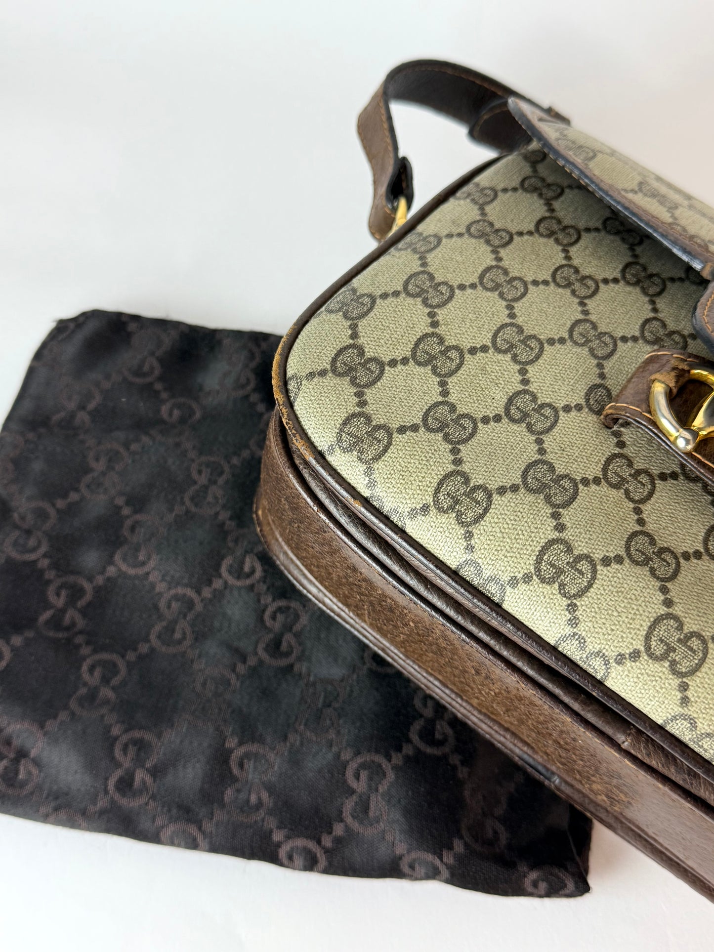 Gucci Horsebit 1955 GG Pattern Shoulder Bag