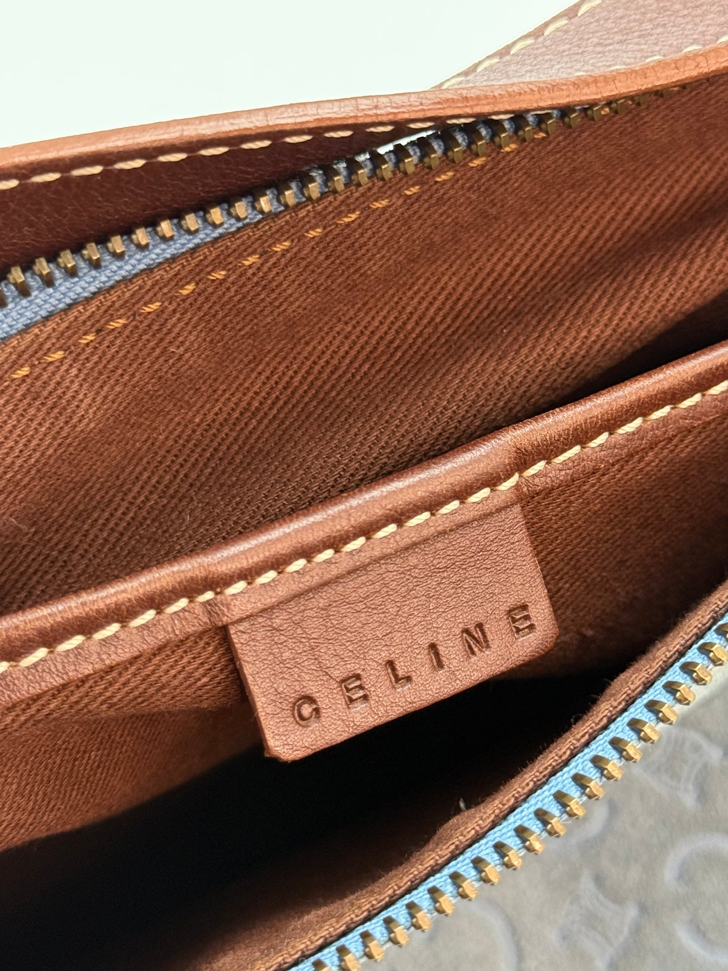 Celine Macadam Suede Leather Bag
