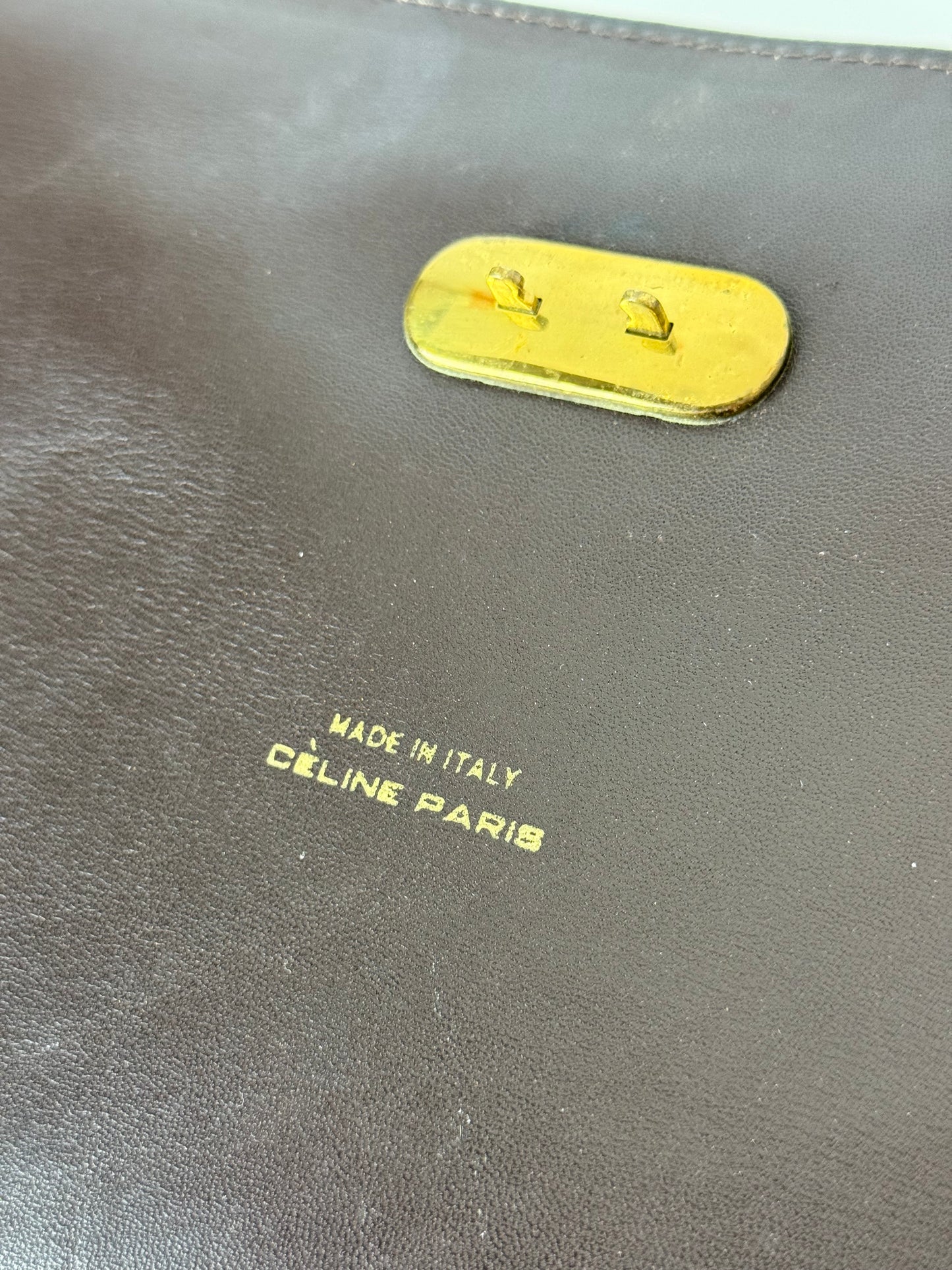 Celine Shoulder Bag with Horse Carriage Metal Fittings (C Sulky)
