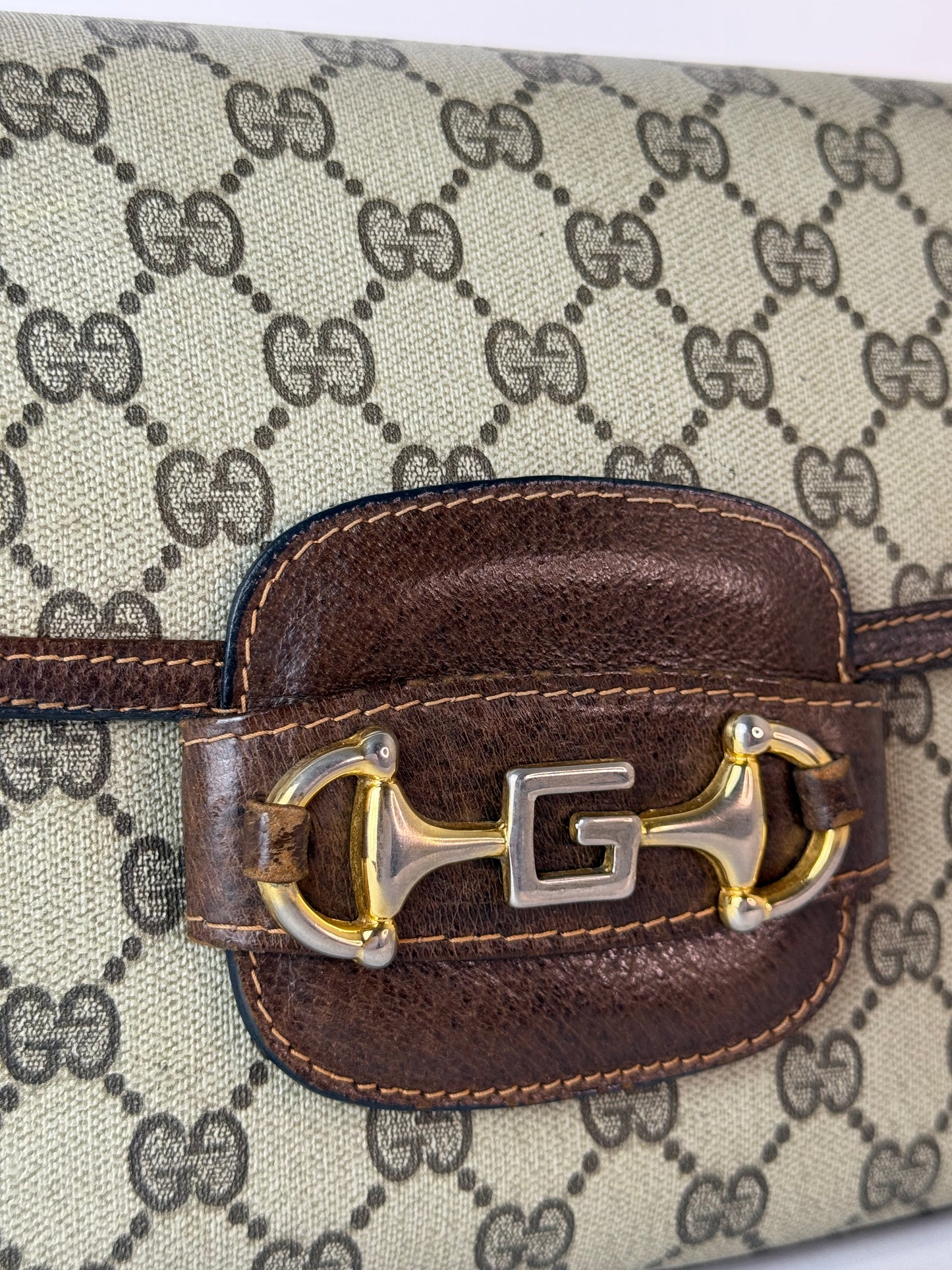 Gucci Horsebit 1955 GG Pattern Shoulder Bag