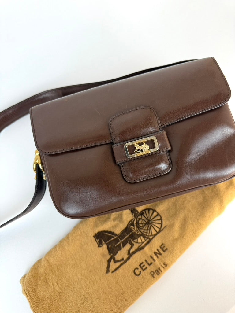 Celine Shoulder Bag with Horse Carriage hardware