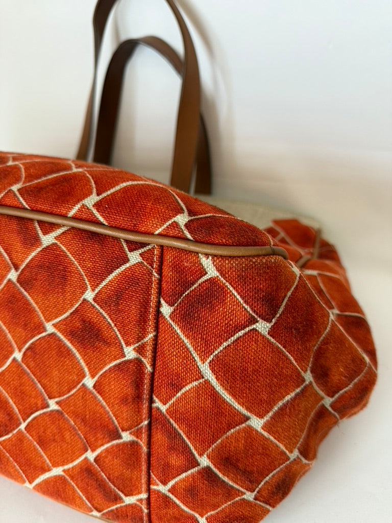 Bottega Veneta Intrecciato Print Tote Bag