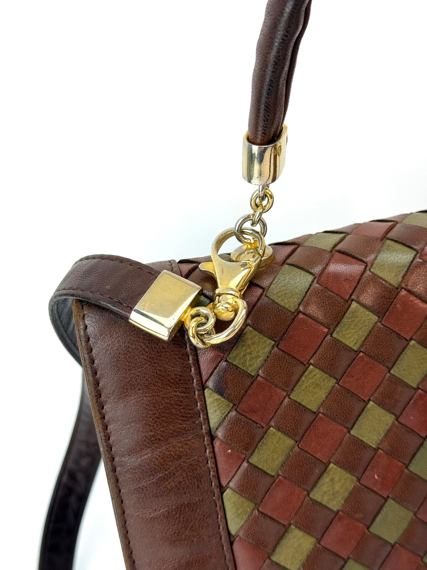 Bottega Veneta Turnlock Intrecciato Bag