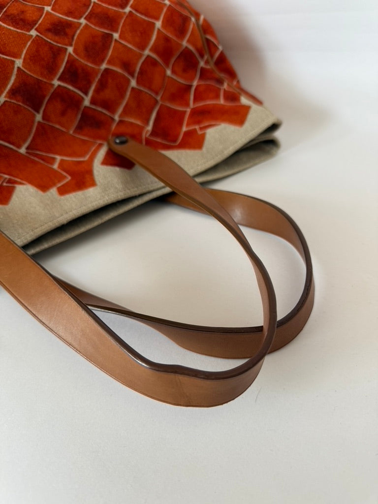 Bottega Veneta Intrecciato Print Tote Bag