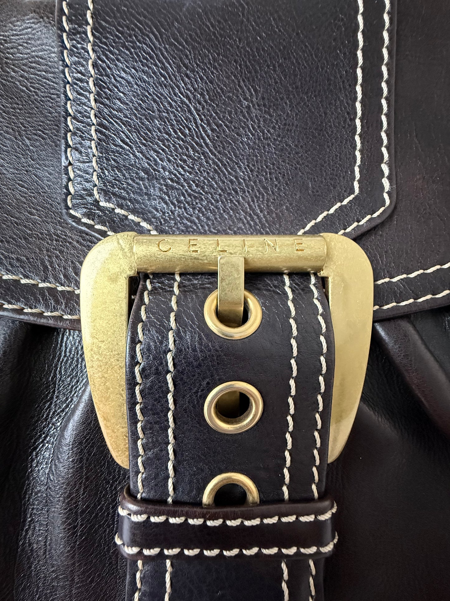 Celine Leather Shoulder Bag