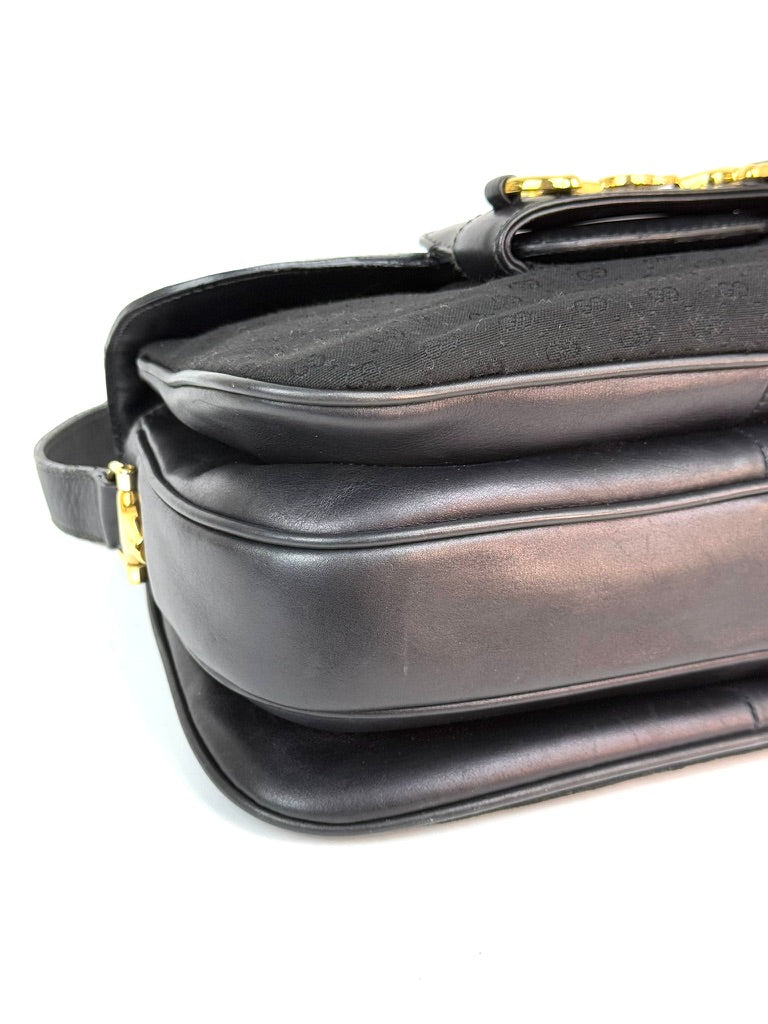 Gucci Horsebit 1955 GG Canvas Shoulder Bag