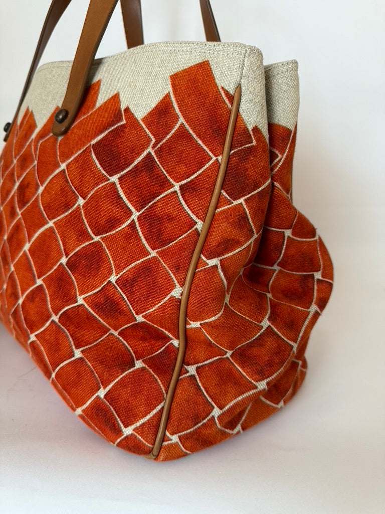Bottega Veneta Intrecciato Print Tote Bag
