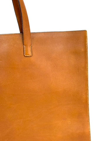 Prada Leather Brown Tote Bag