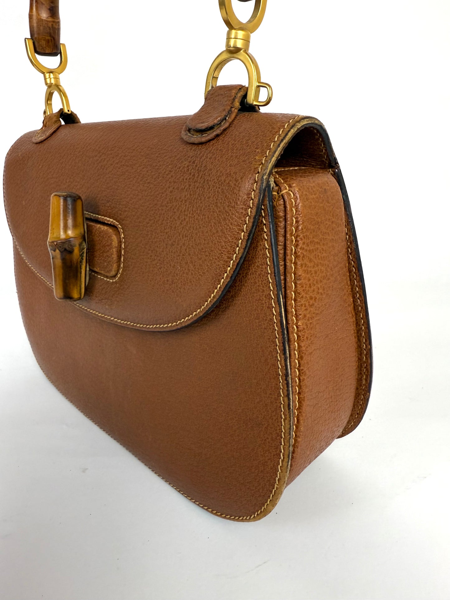 Gucci Bamboo Leather Handbag