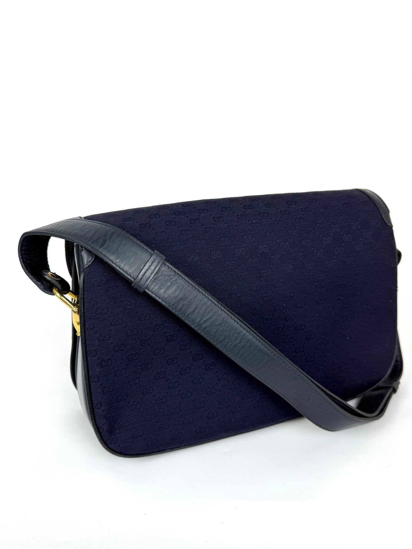 Gucci Horsebit 1955 Canvas x Leather Shoulder Bag