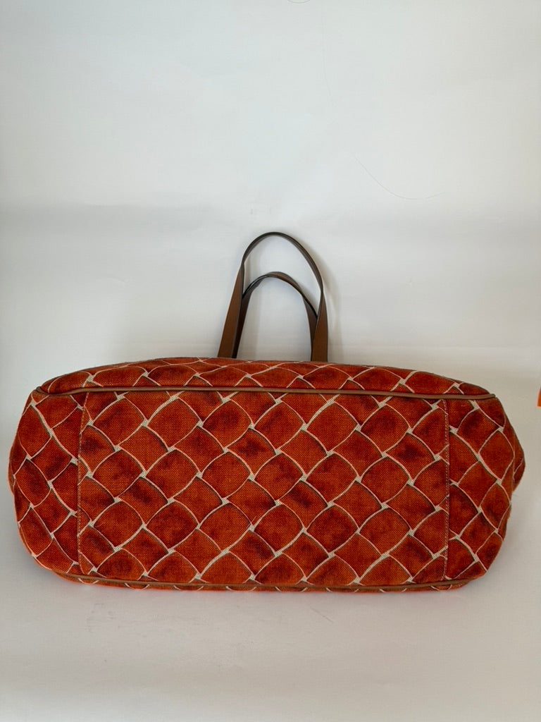 Bottega Veneta Intrecciato Print Tote Bag