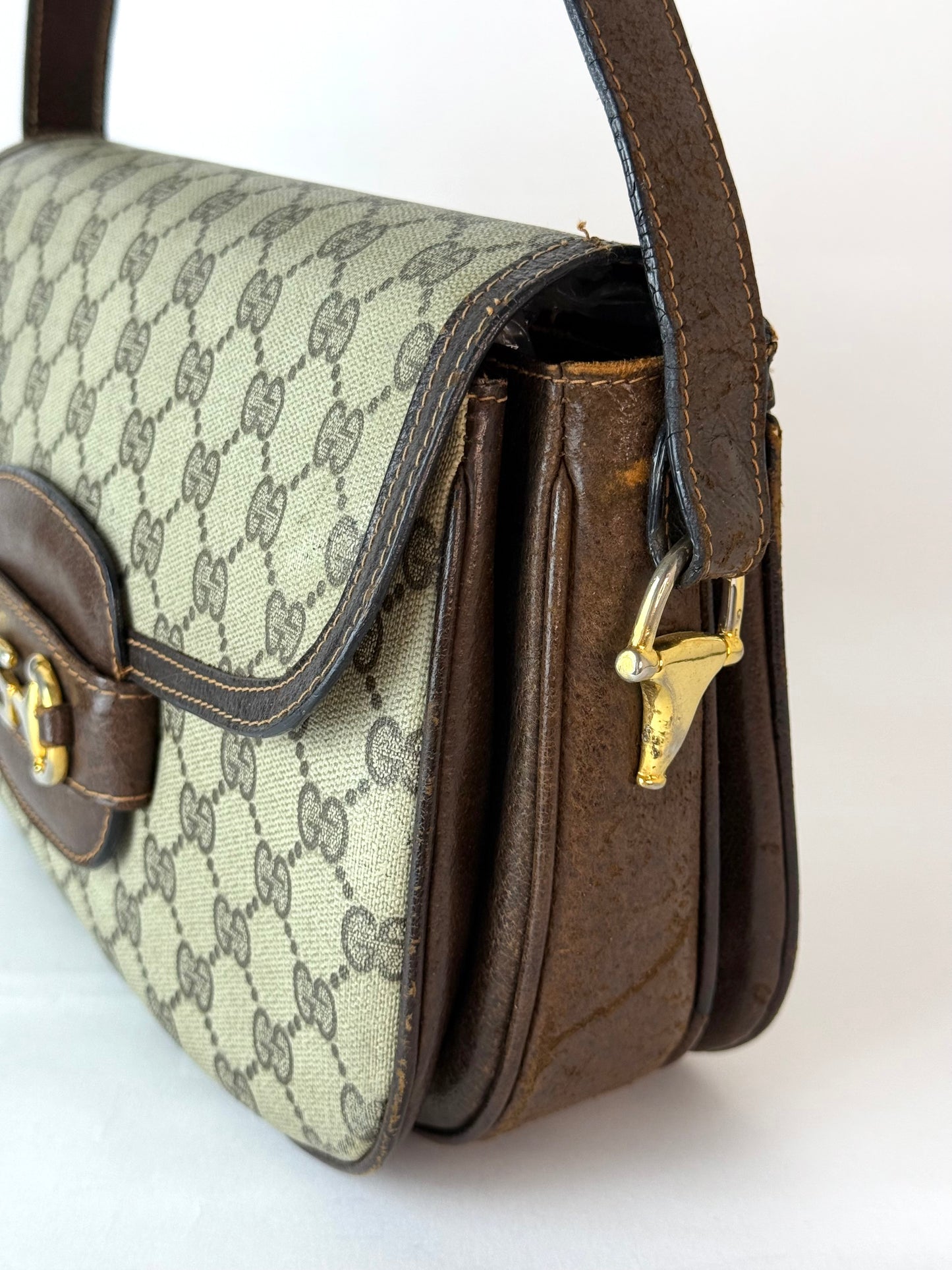 Gucci Horsebit 1955 GG Pattern Shoulder Bag