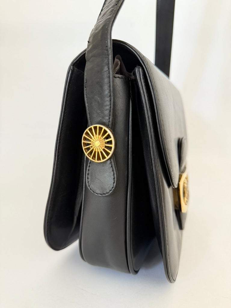 Celine Vintage Shoulder Bag with Horse Carriage Clasp