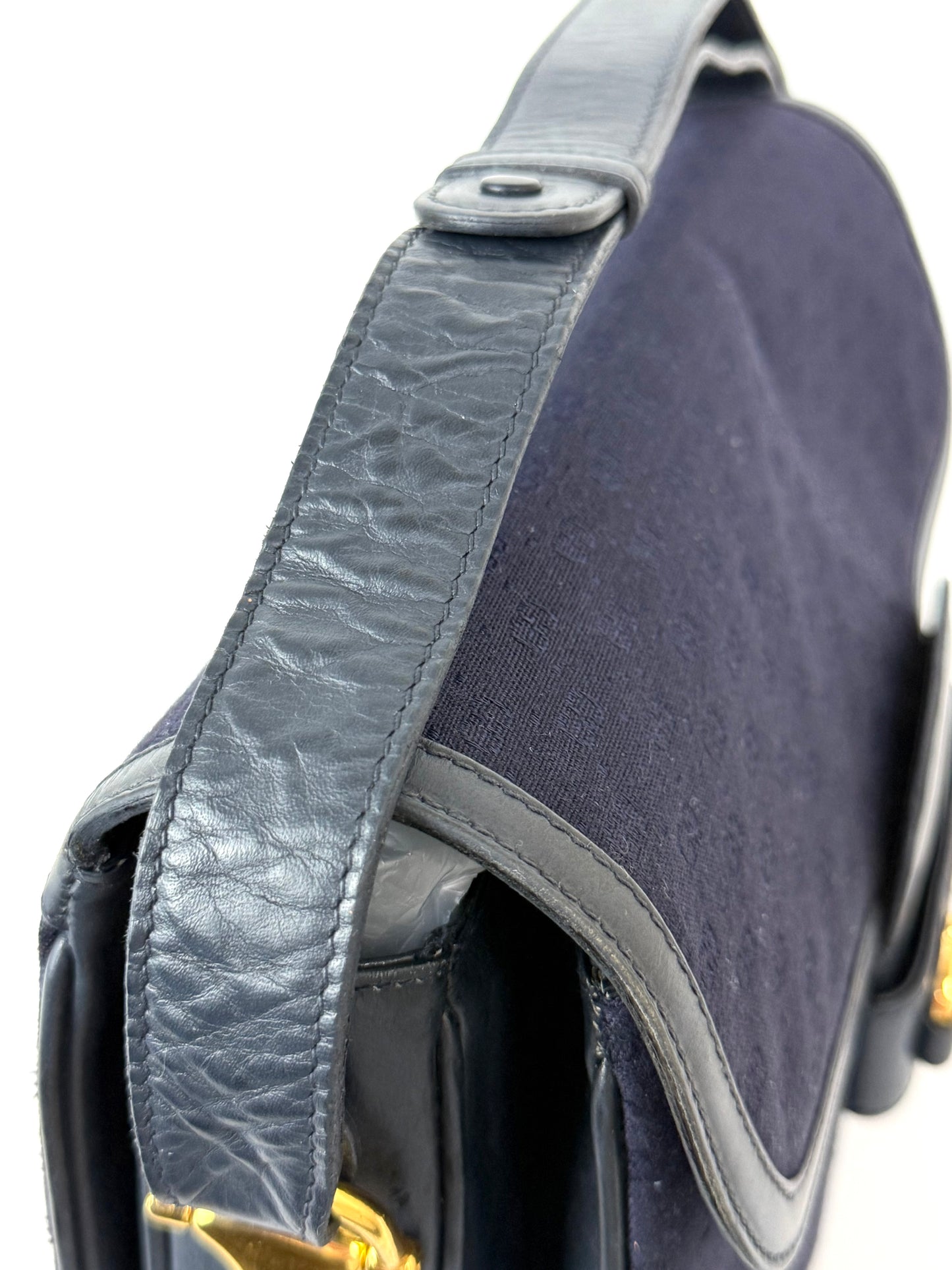 Gucci Horsebit 1955 Canvas x Leather Shoulder Bag