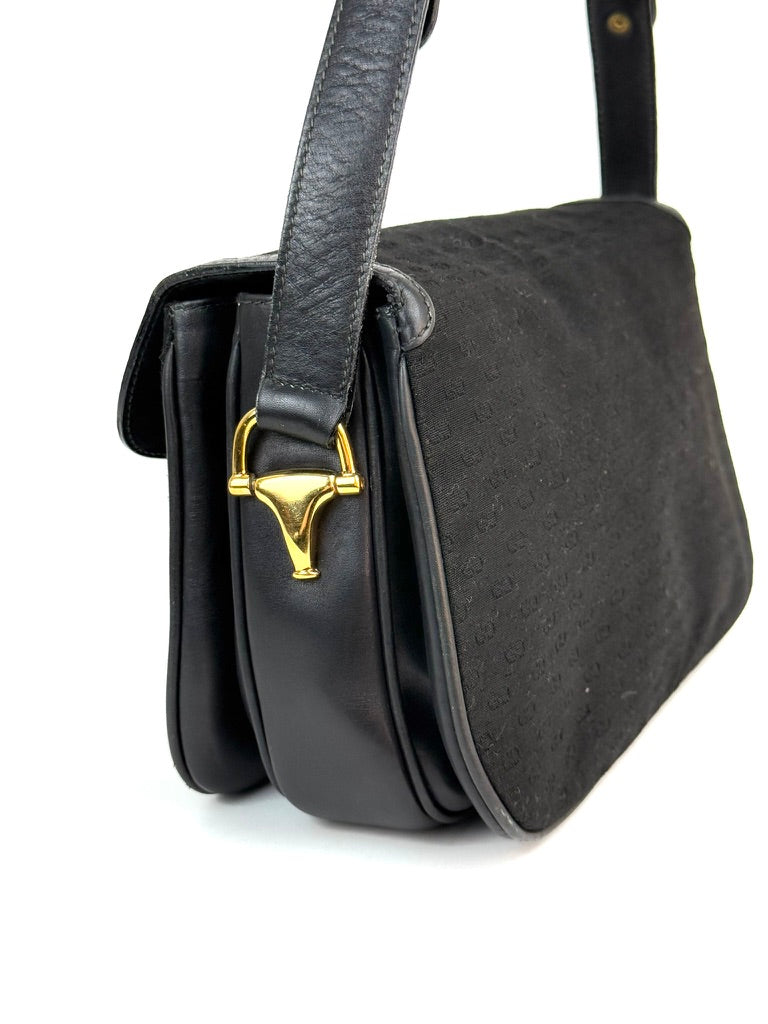 Gucci Horsebit 1955 GG Canvas Shoulder Bag