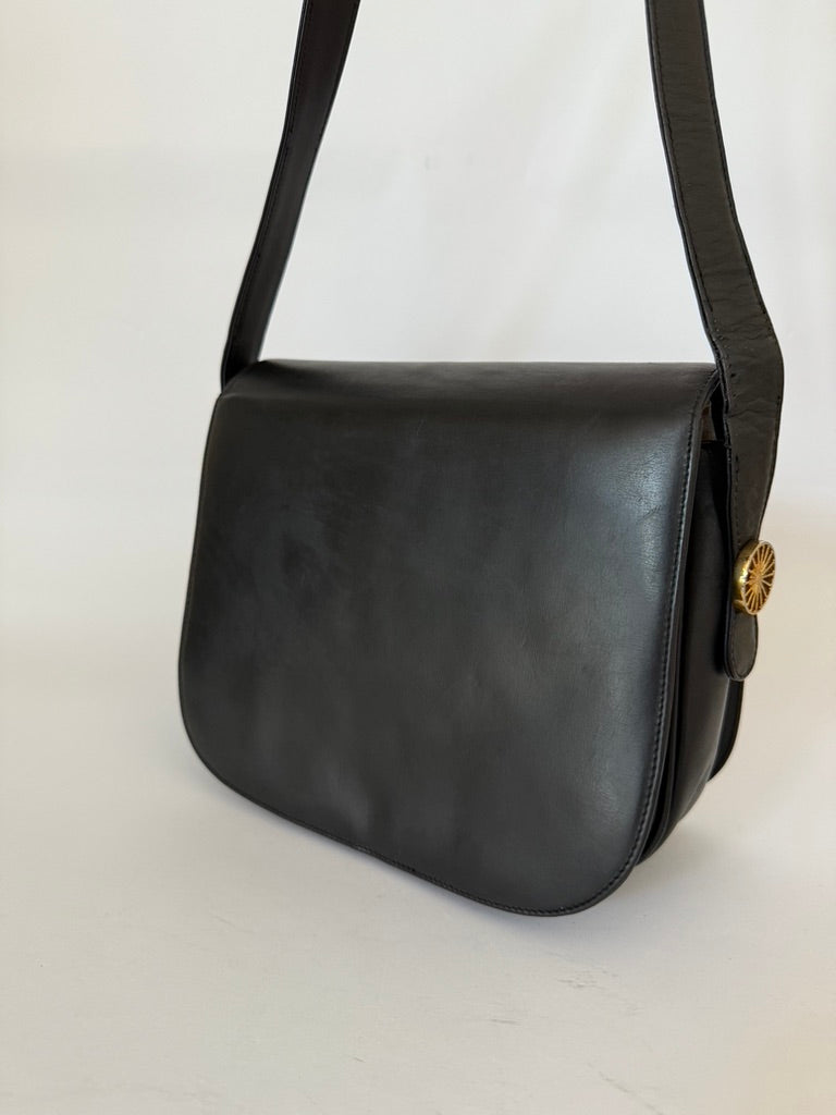 Celine Vintage Shoulder Bag with Horse Carriage Clasp