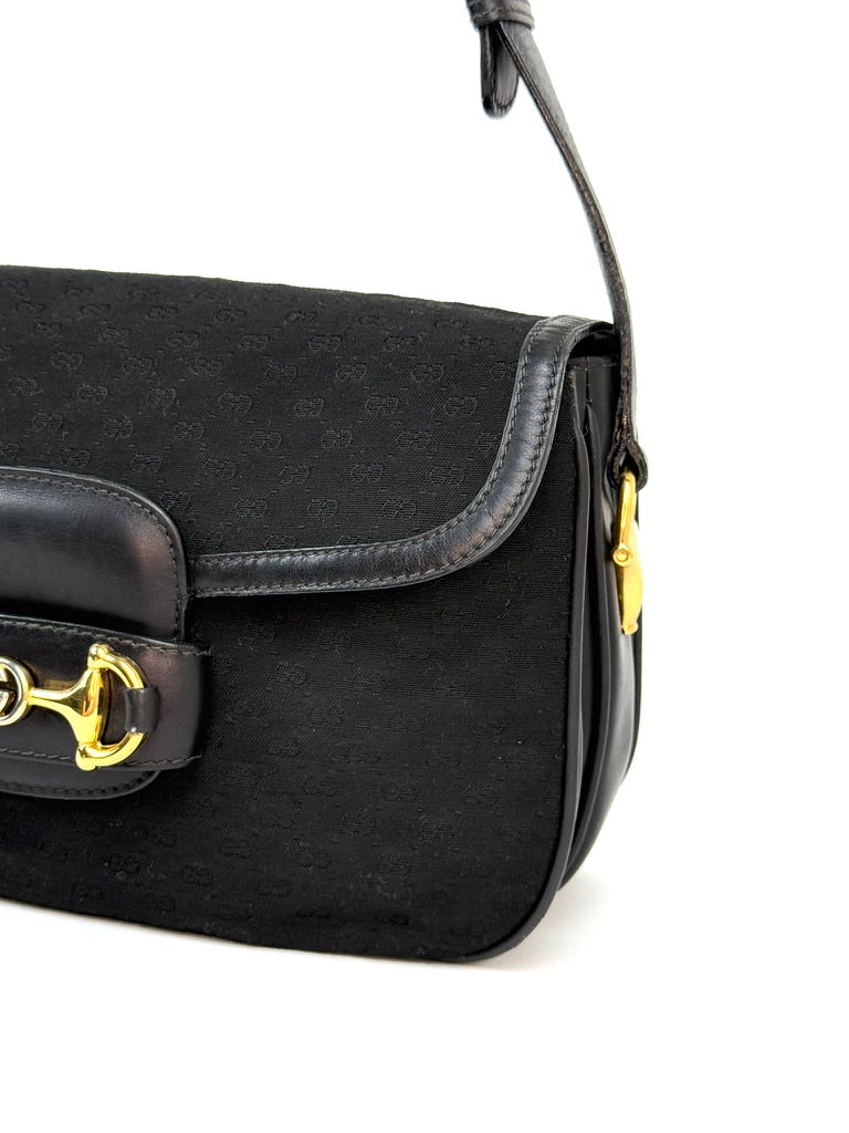 Gucci Horsebit 1955 GG Canvas Shoulder Bag