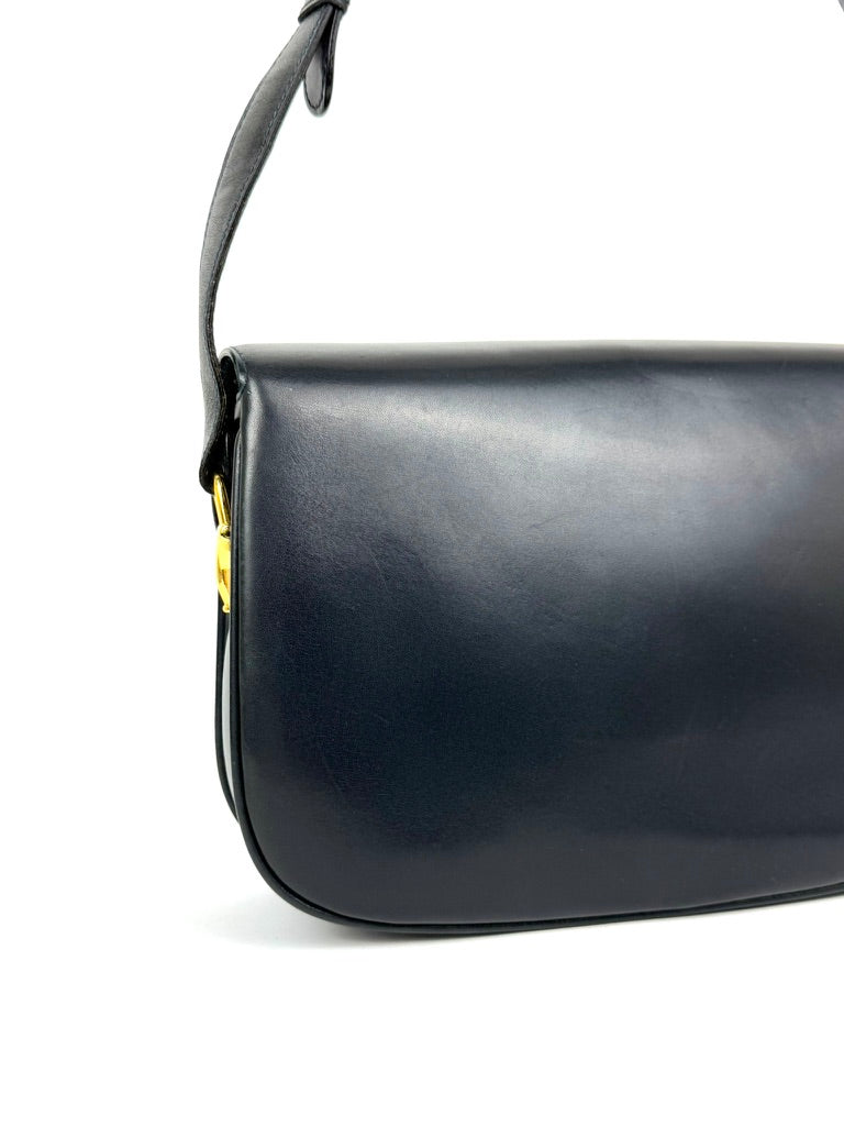 Gucci Horsebit 1955 Navy Leather Shoulder Bag