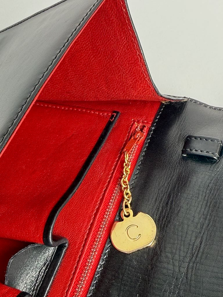 Celine Shoulder Bag in black leather