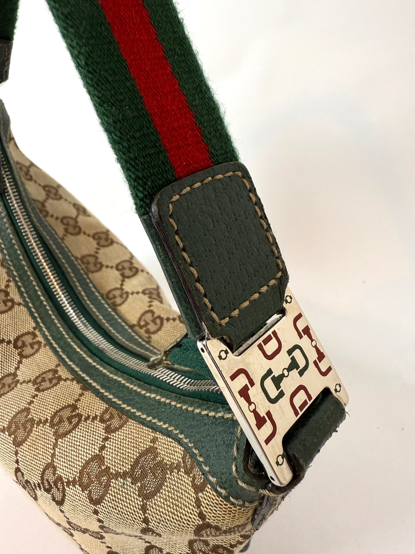 Gucci GG Canvas Web Baguette
