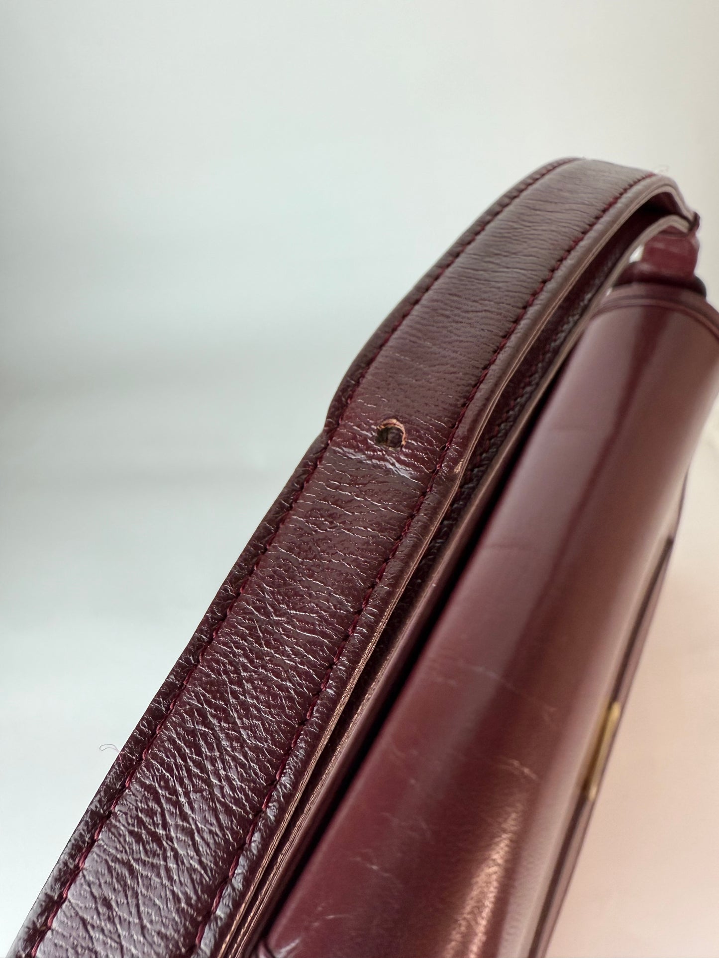 Chloé Bordeaux Leather Handbag