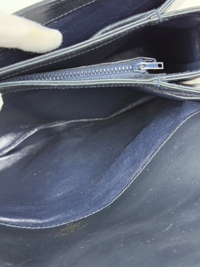 Gucci Horsebit 1955 Navy Leather Shoulder Bag