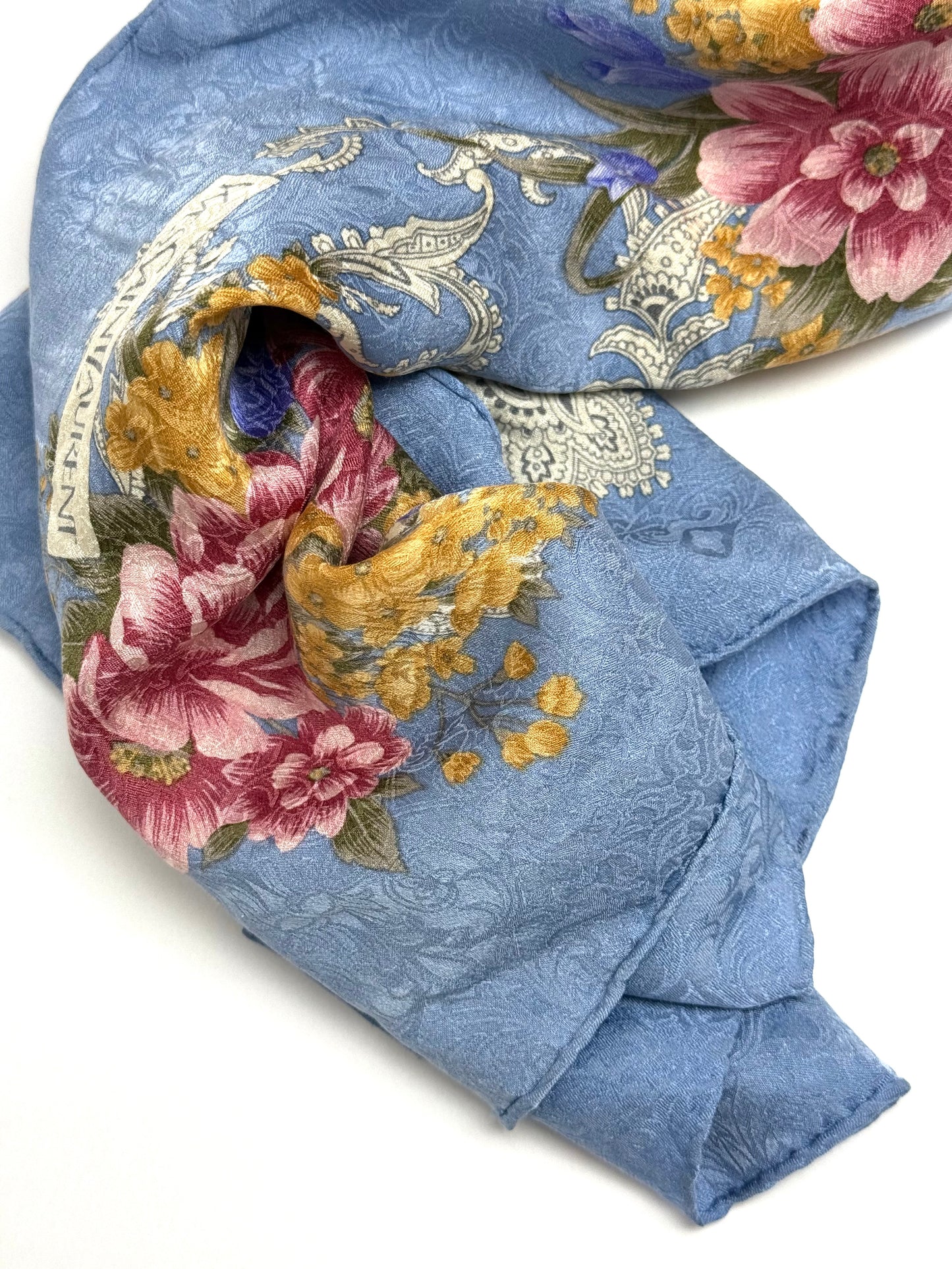 Yves Saint Laurent Silk Scarf with floral print