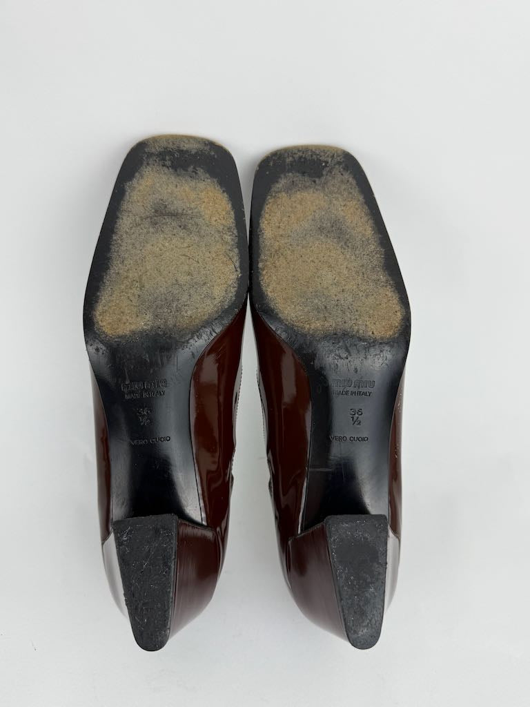 Miu Miu Mary Jane shoes burgundy - size 36.5