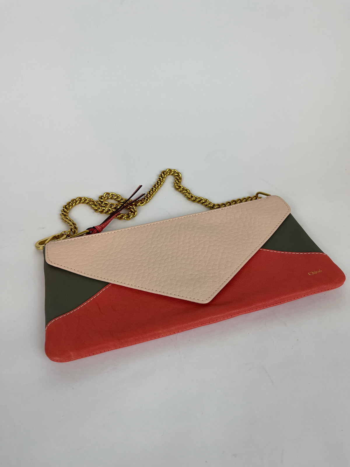 Chloé leren envelope clutch