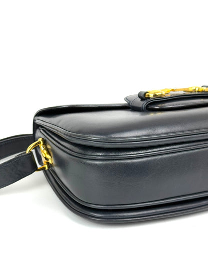 Gucci Horsebit 1955 Navy Leather Shoulder Bag