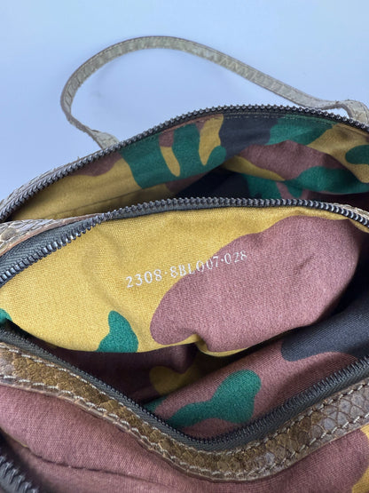 Fendi denim python leather