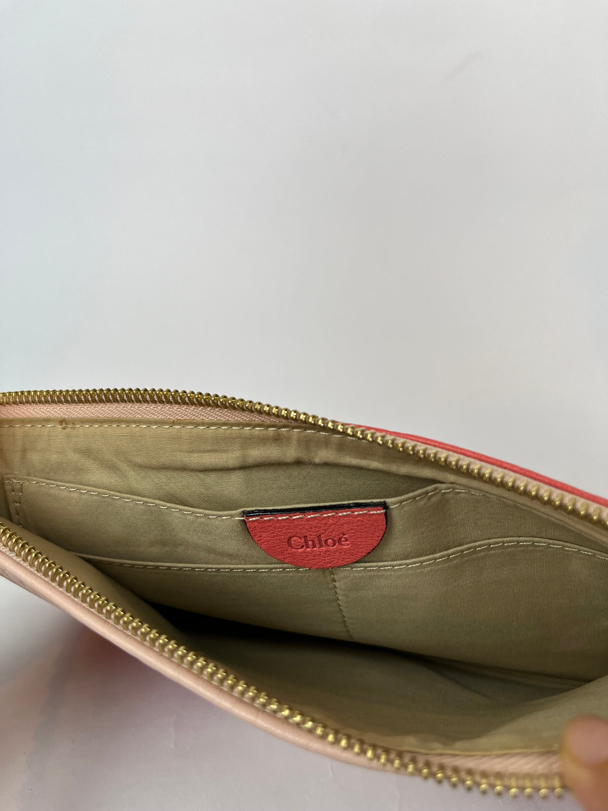 Chloé leren envelope clutch
