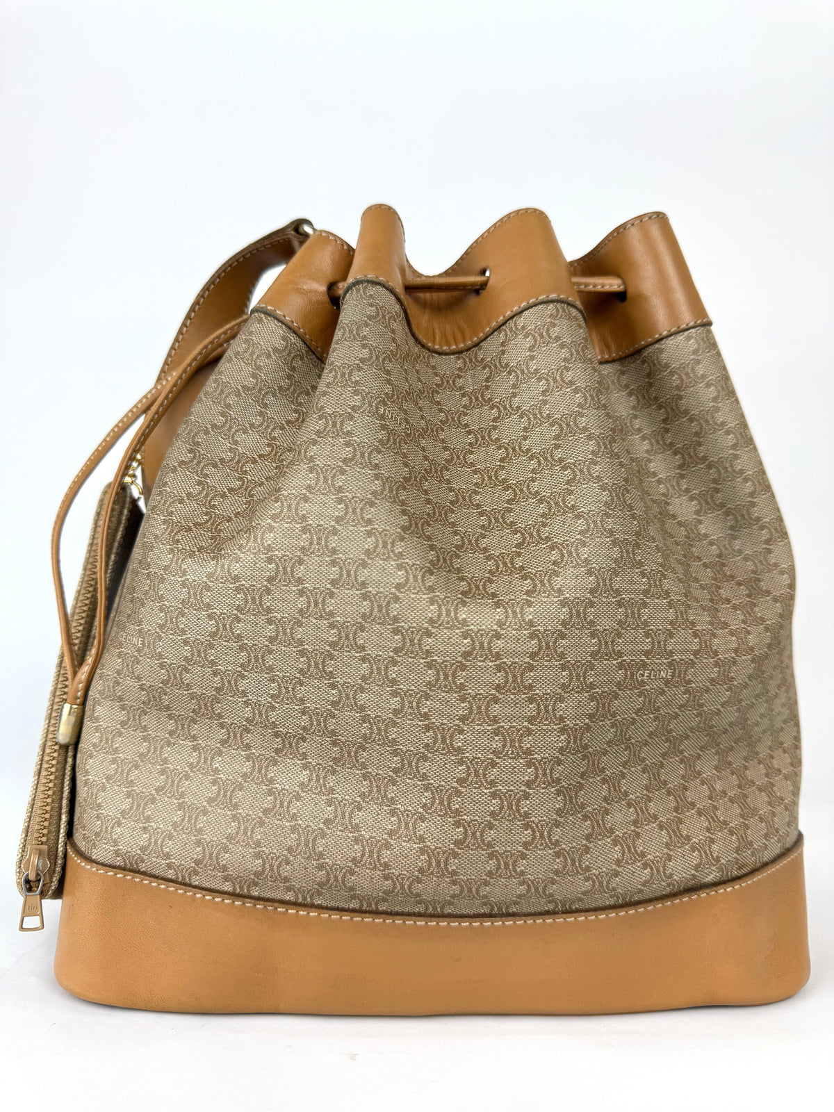 Celine Macadam Drawstring Shoulder Bag