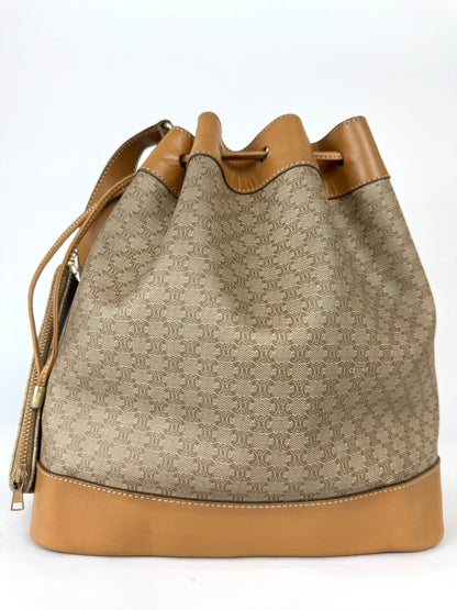 Celine Macadam Drawstring Shoulder Bag