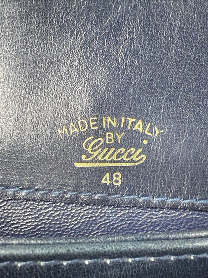 Gucci Horsebit 1955 Navy Leather Shoulder Bag