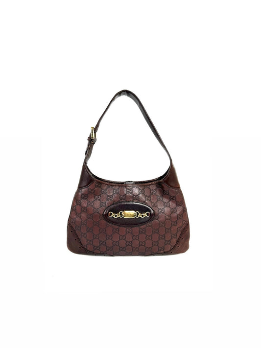 Gucci Guccissima brown leather Horsebit Jackie