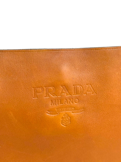 Prada Leather Brown Tote Bag