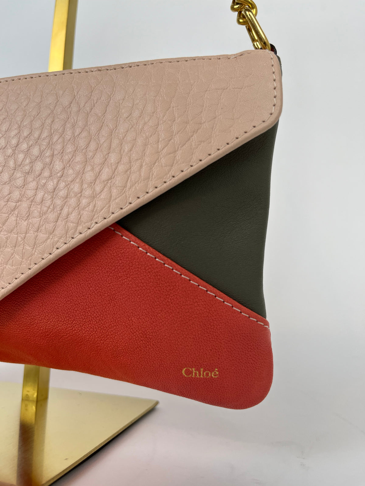 Chloé leren envelope clutch