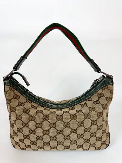 Gucci GG Canvas Web Baguette