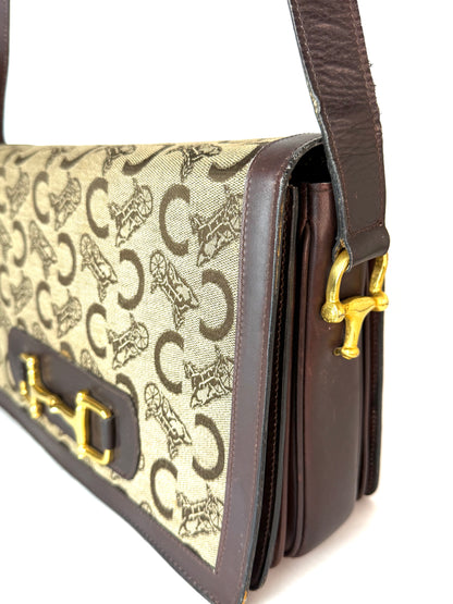 Celine Shoulder Bag with Horse Carriage Metal Fittings (C Sulky)
