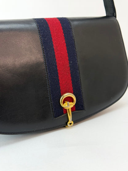 Gucci Sherry Line Leather Bag With Horsebit Hardware