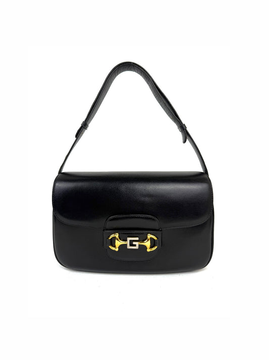 Gucci Horsebit 1955 Bold G in black leather