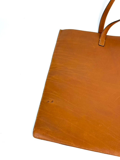 Prada Leather Brown Tote Bag