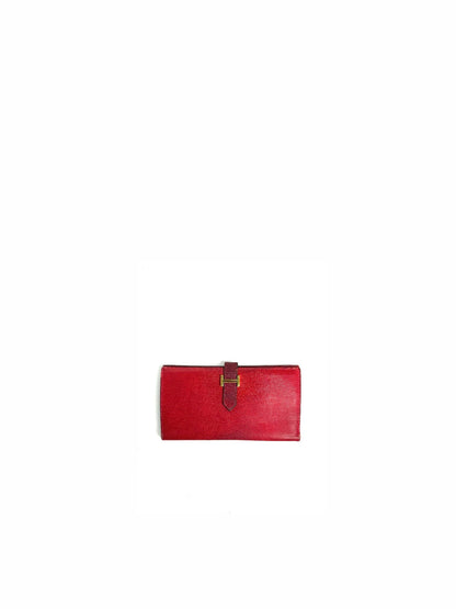 Hermès Bearn Lizard Bi-fold Long Wallet