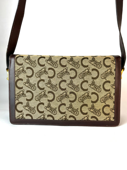 Celine Shoulder Bag with Horse Carriage Metal Fittings (C Sulky)