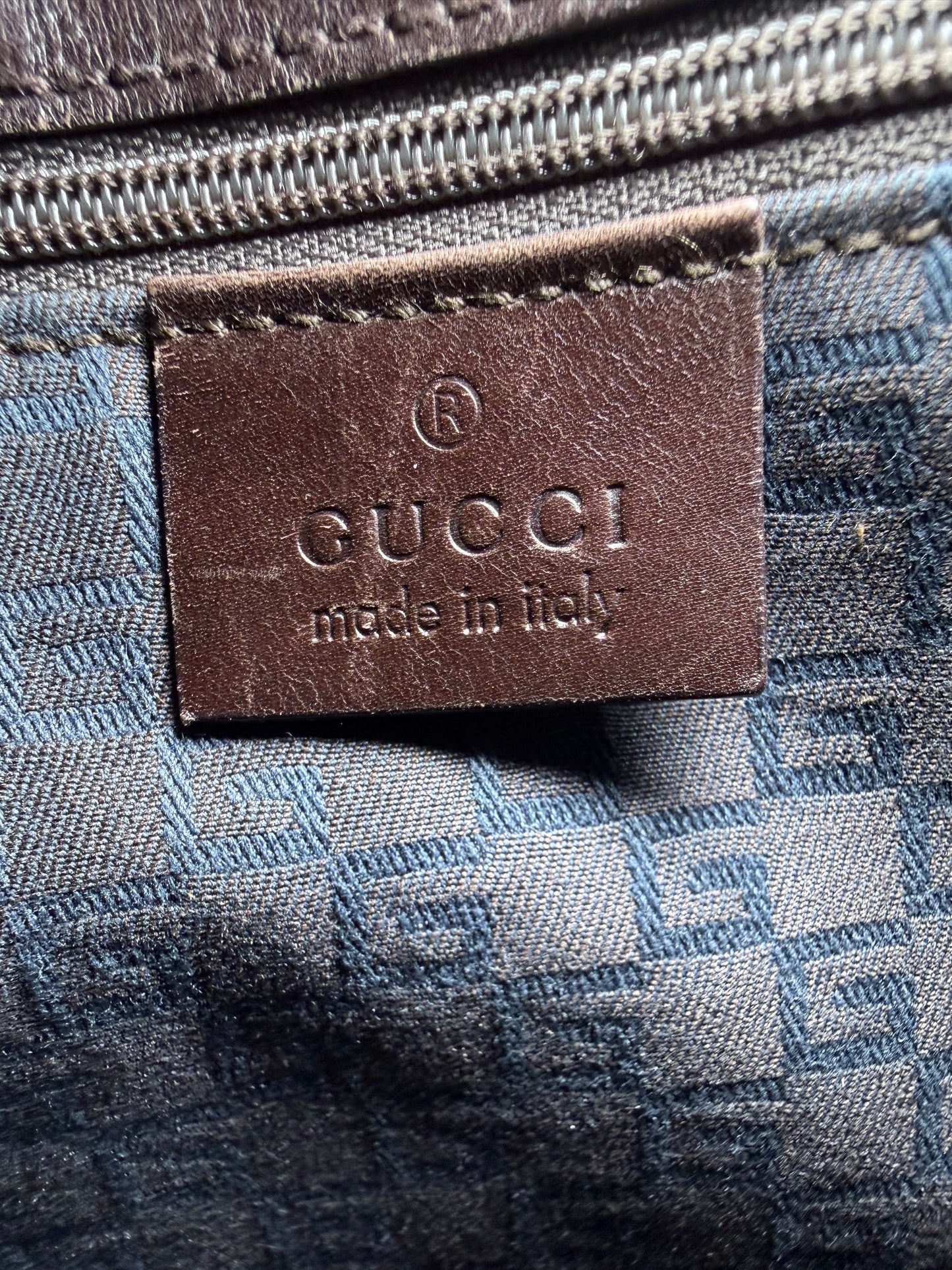 Gucci suede web shoulder bag